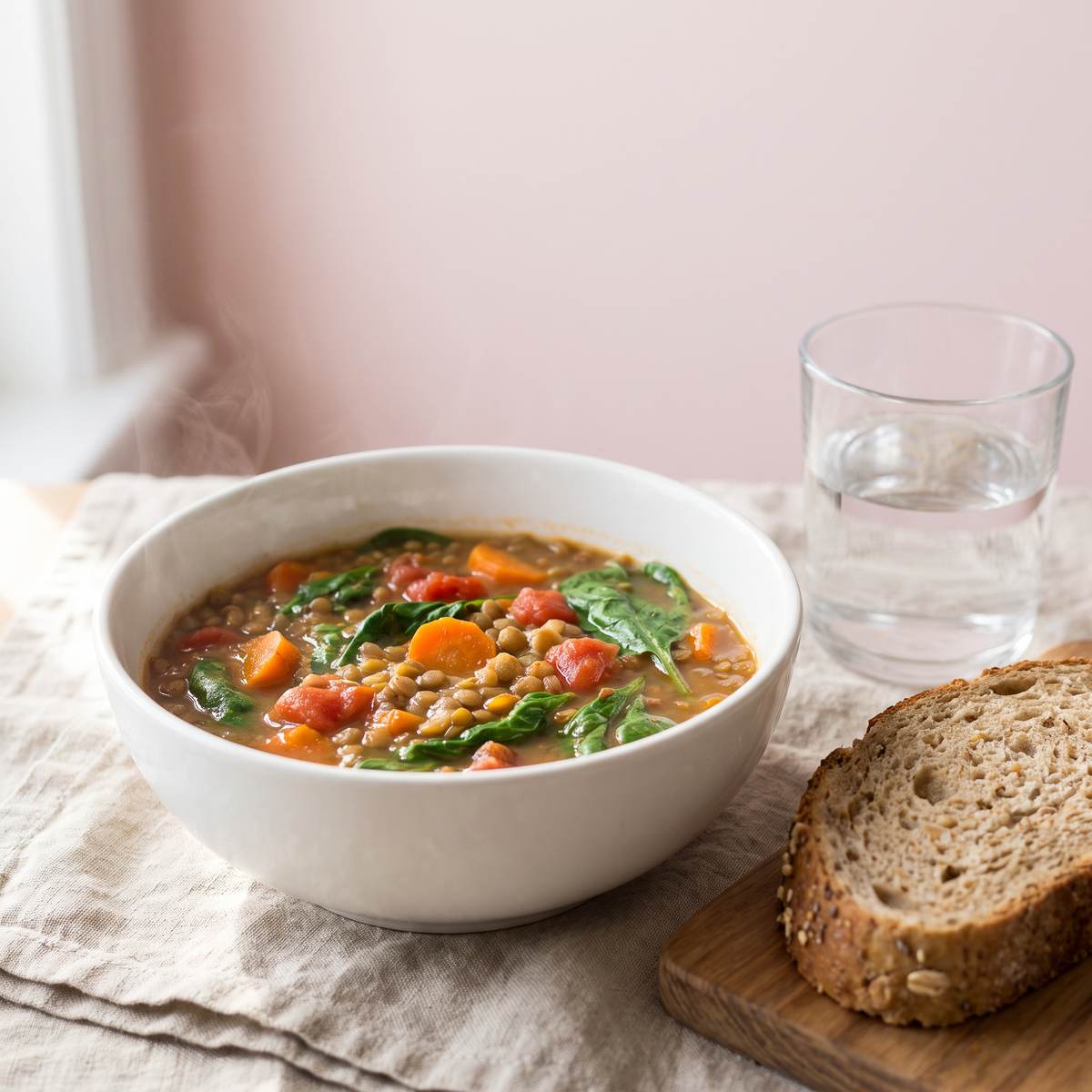 Hearty lentil soup